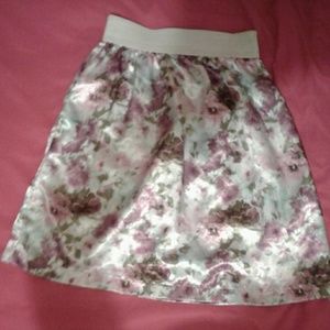 Purple floral skirt